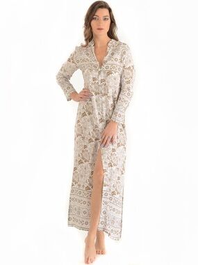 Walker & Wade Mandarin Duster In Sand Size Small